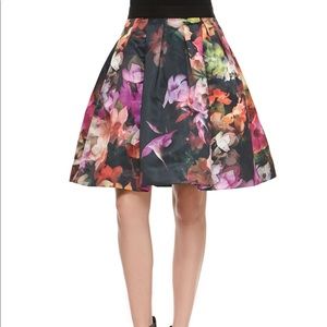 Ted Baker Cascading Floral Pleated Full Skirt